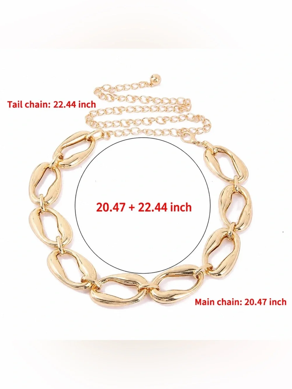 Gold Link Chain Waist Belt - Statement Accessory